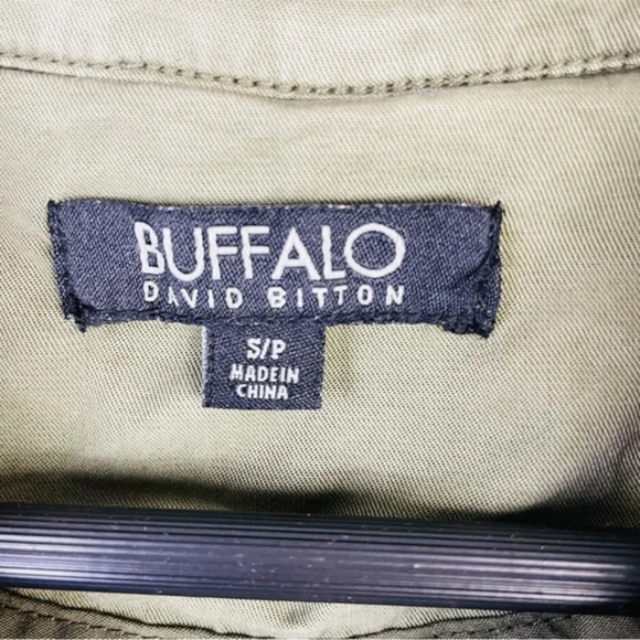 Olive Green Army Green Vest Tunic Length Cardigan Size Small - Picture 9 of 9